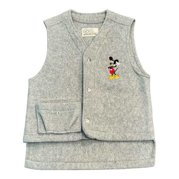 William Montana Wear Jackets & Blazers - William Montana Wear Mickey‎ Mouse Vest Fleece Gray Disney Made In USA Vintage